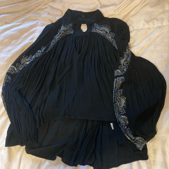 Free People Sweet Escape Embellished Tunic Blouse - Picture 3 of 9